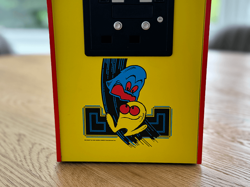 A PAC-MAN Quarter Arcade front bottom view.